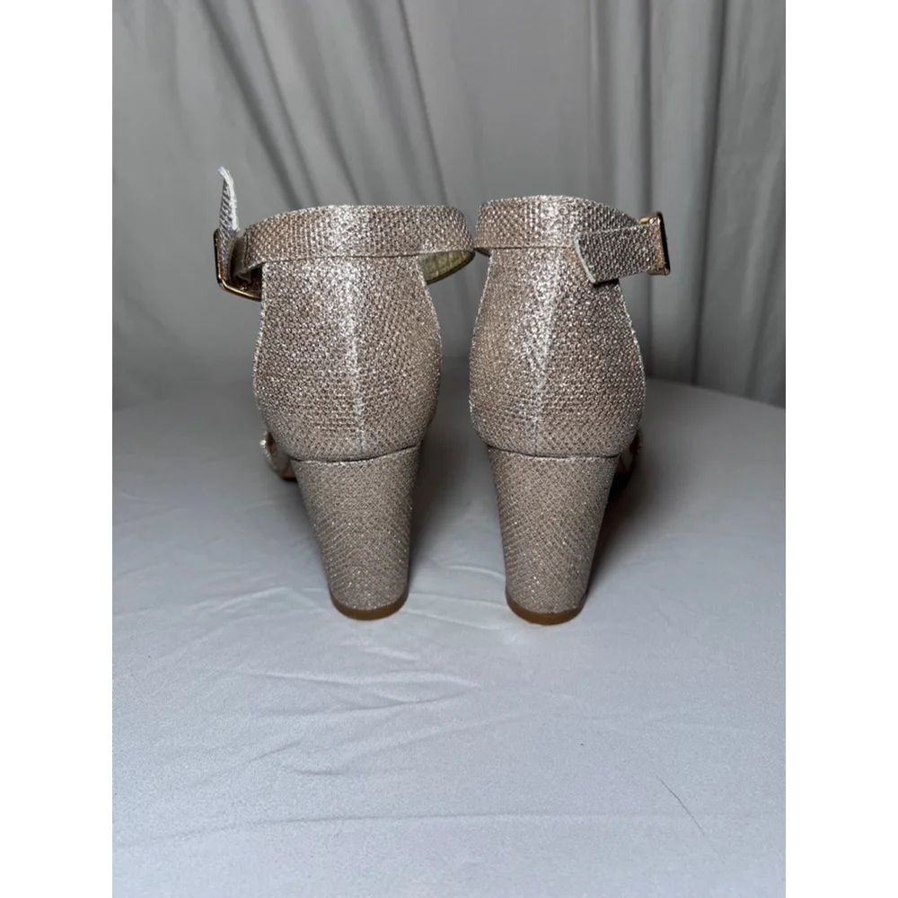 Women's David's Bridal Heels, Size 7W, Gold